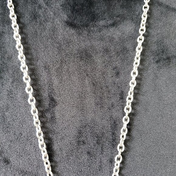 Womens White Heart Crystal Rhinestone Jewelry Pendant Necklace - Picture 3 of 5